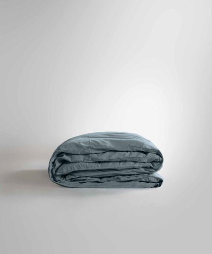 Stonewash 100% Yıkanmış Pamuk Nevresim Seti Akdeniz Mavisi