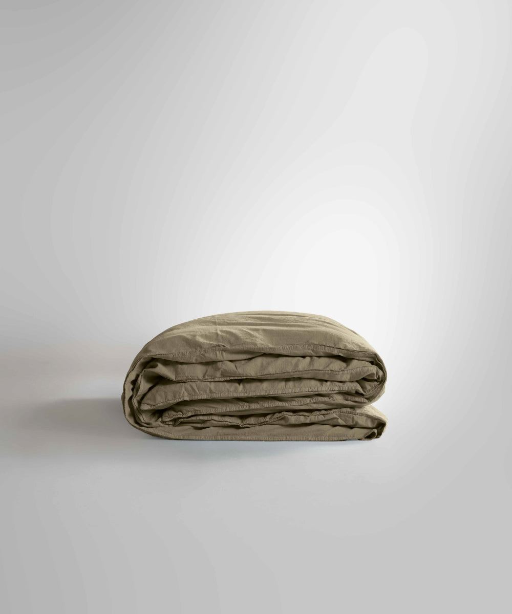 Stonewash 100% Yıkanmış Pamuk Nevresim Akdeniz Yeşili