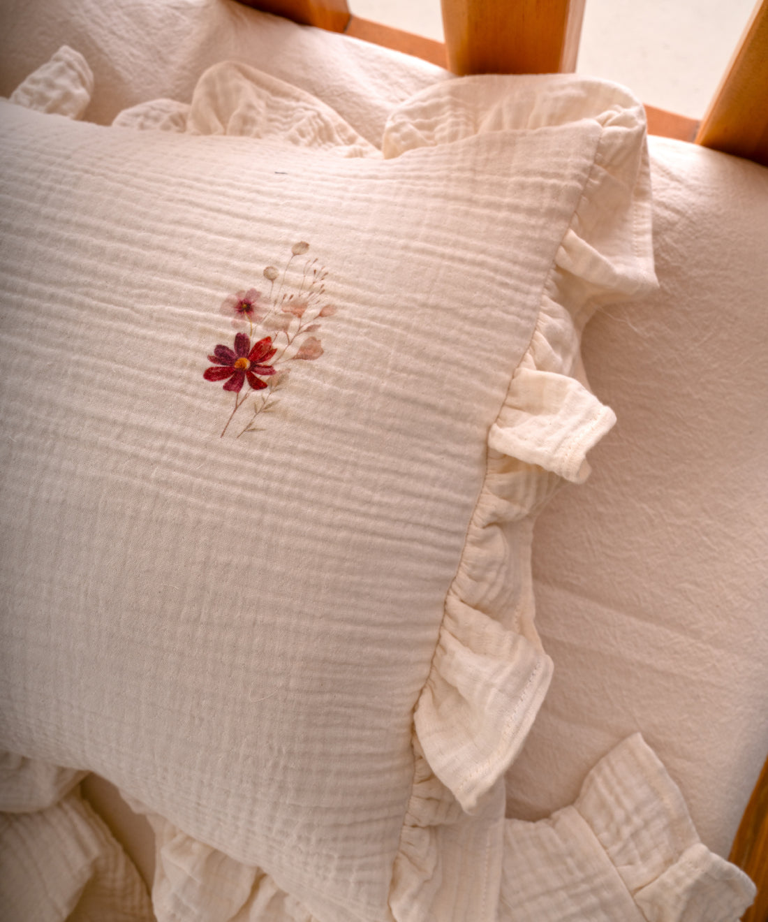Brise Printanière %100 Pamuk Müslin Garment Wash Bebek Nevresim Takımı