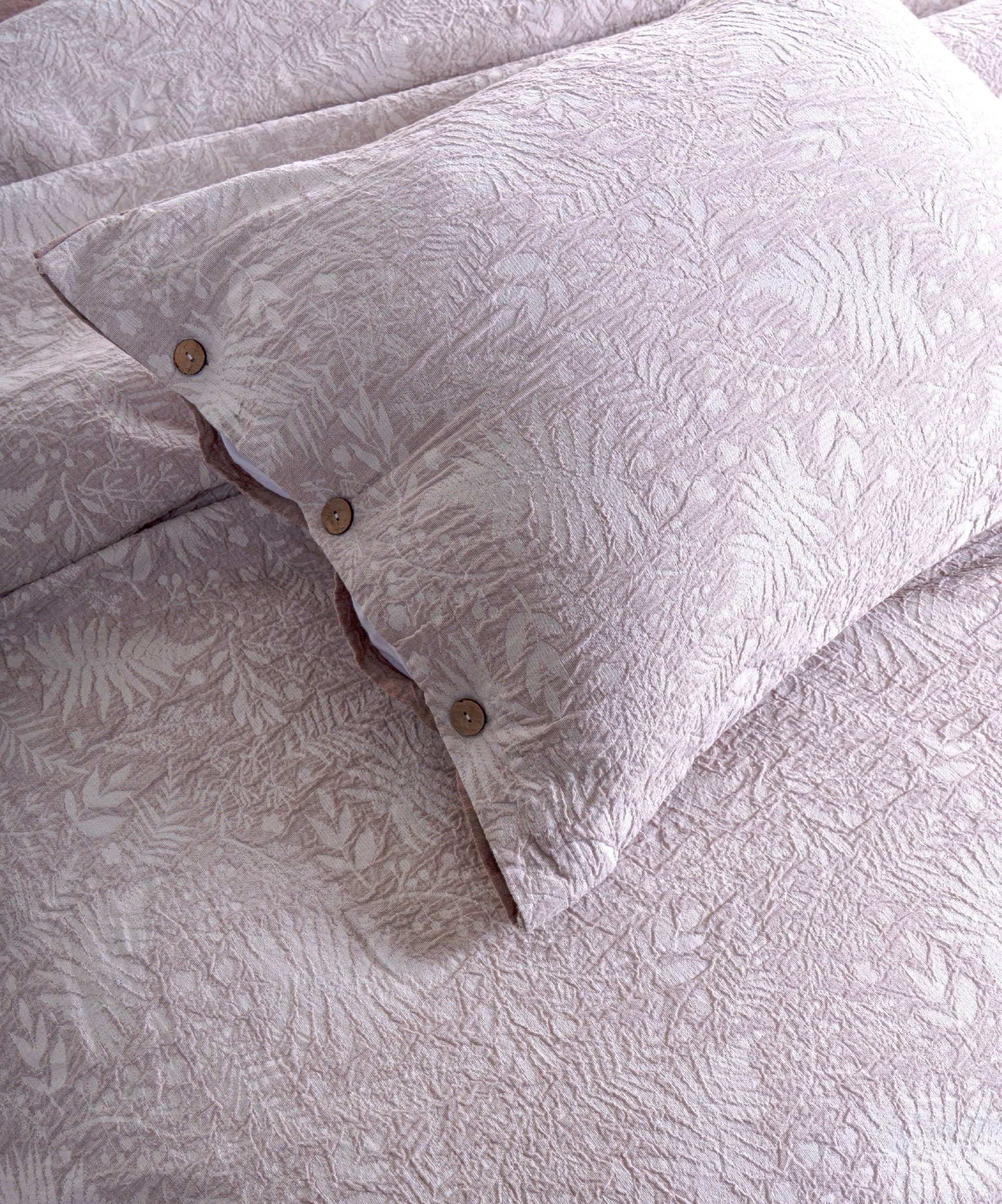 Botanic Veil Brown 100% Pamuk Garmentwash Müslin Nevresim Takımı