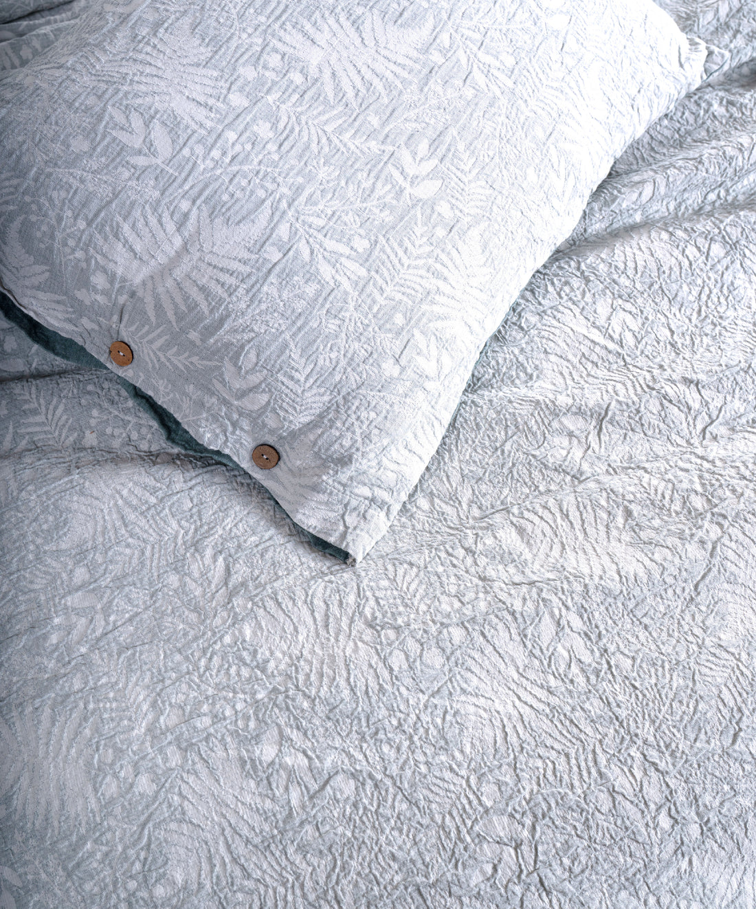 Botanic Veil Green 100% Pamuk Müslin Nevresim Takımı