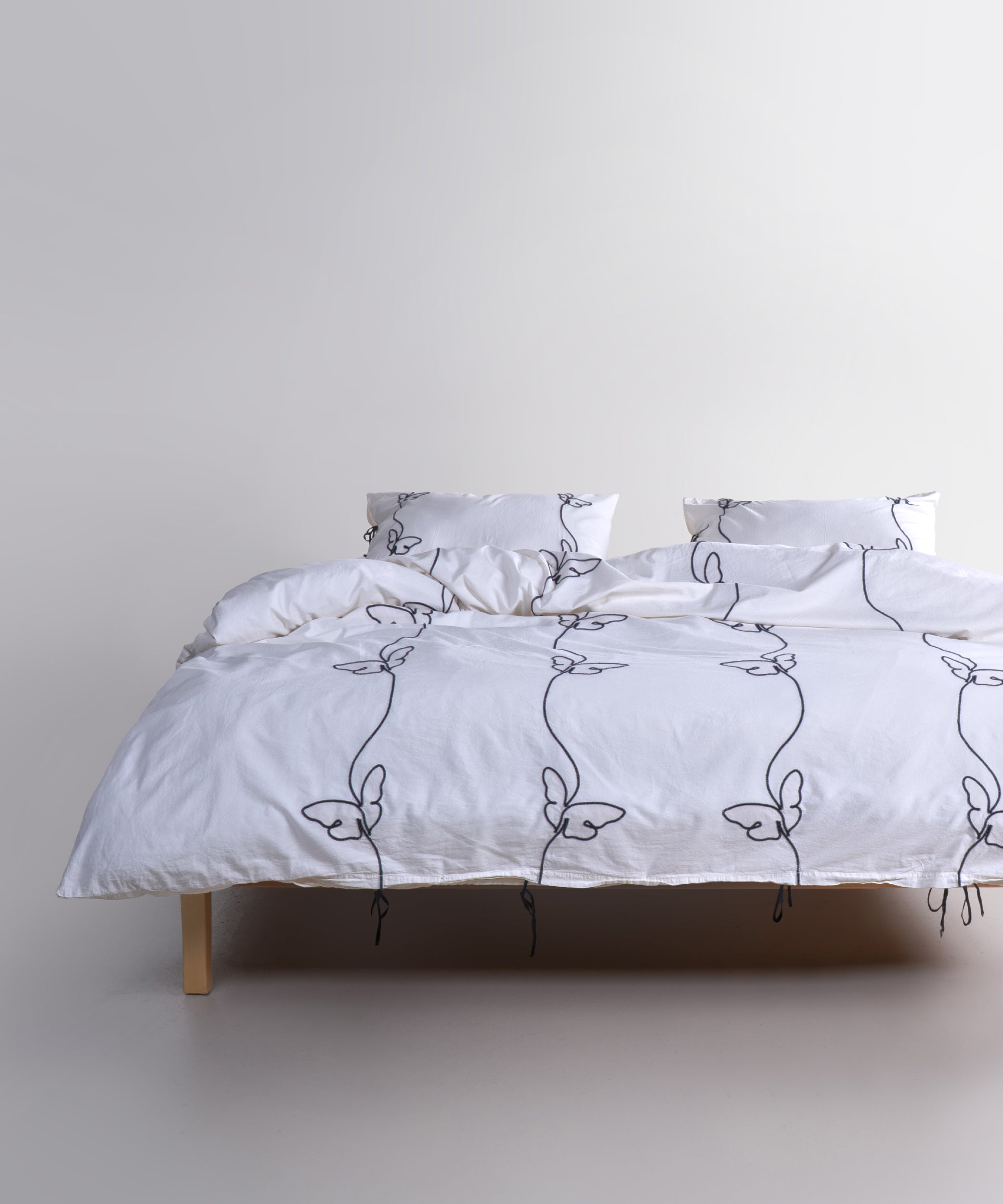 Kelebek %100 Pamuk Stonewashed Nevresim Takımı - Snow White