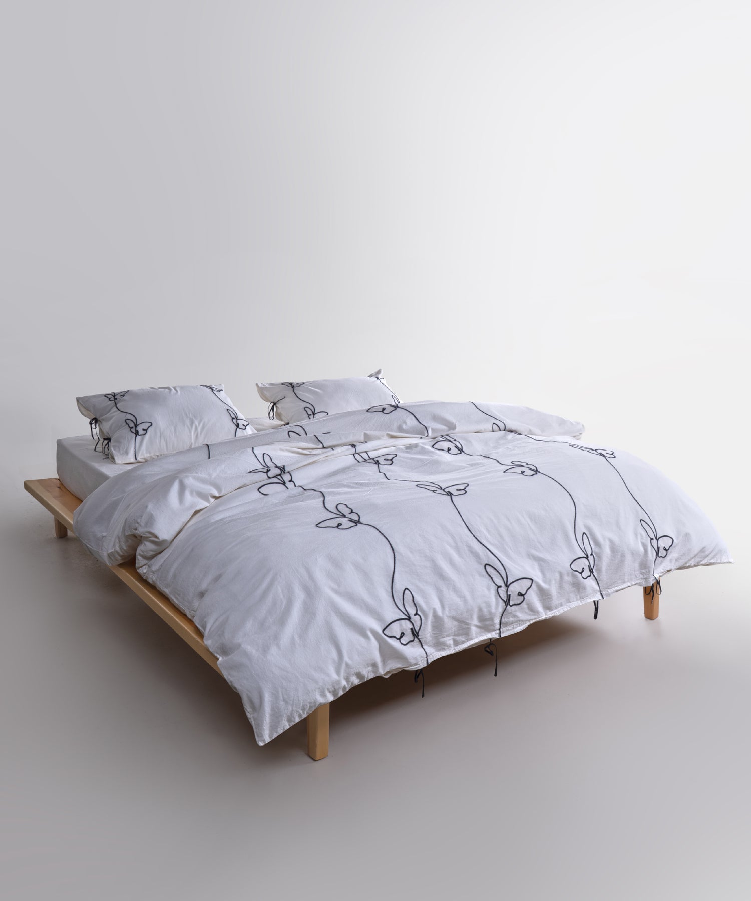 Kelebek %100 Pamuk Stonewashed Nevresim Takımı - Snow White