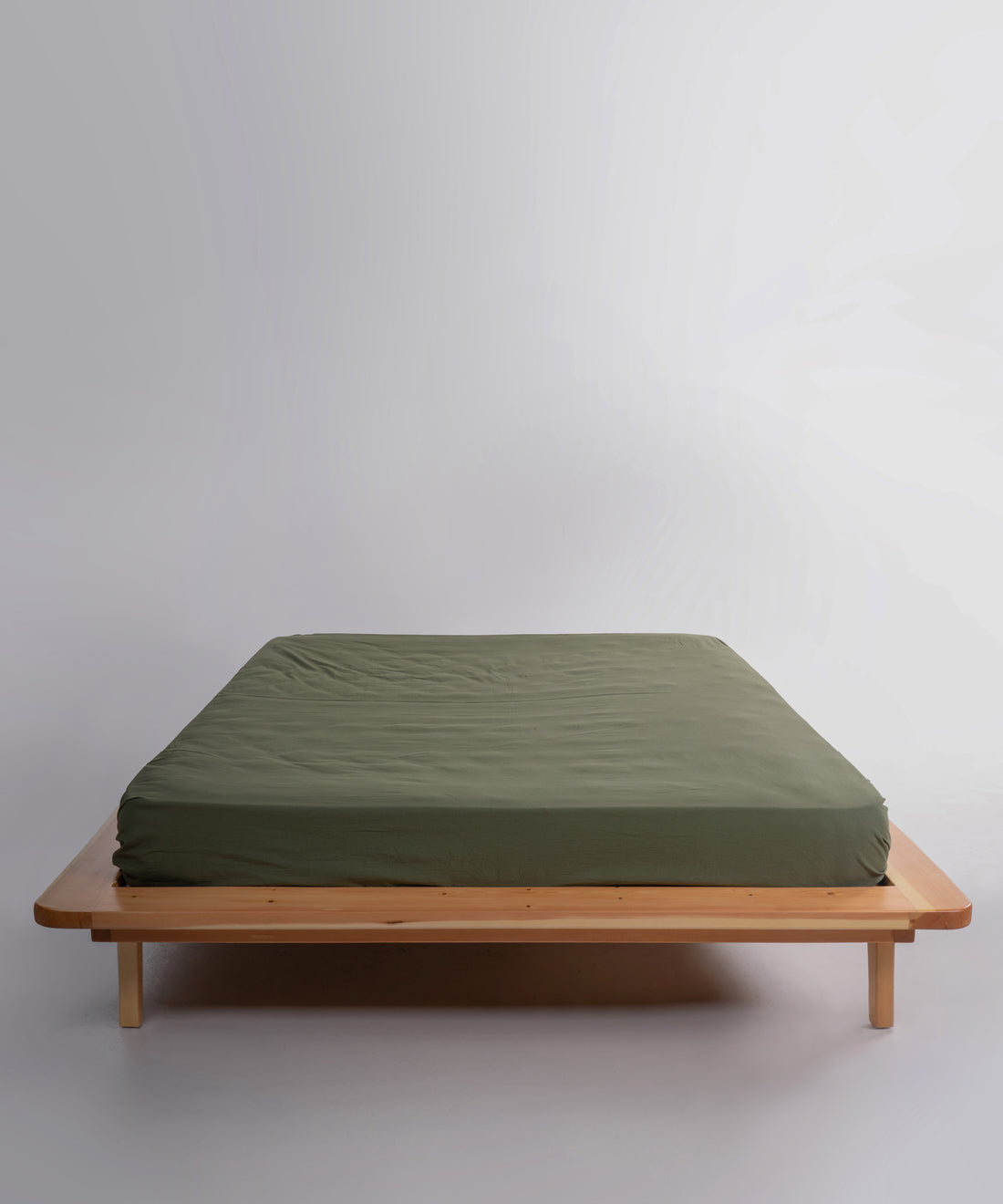 Stonewashed Capulet Olive 100% Soft Pamuk Düz Çarşaf | Limasso