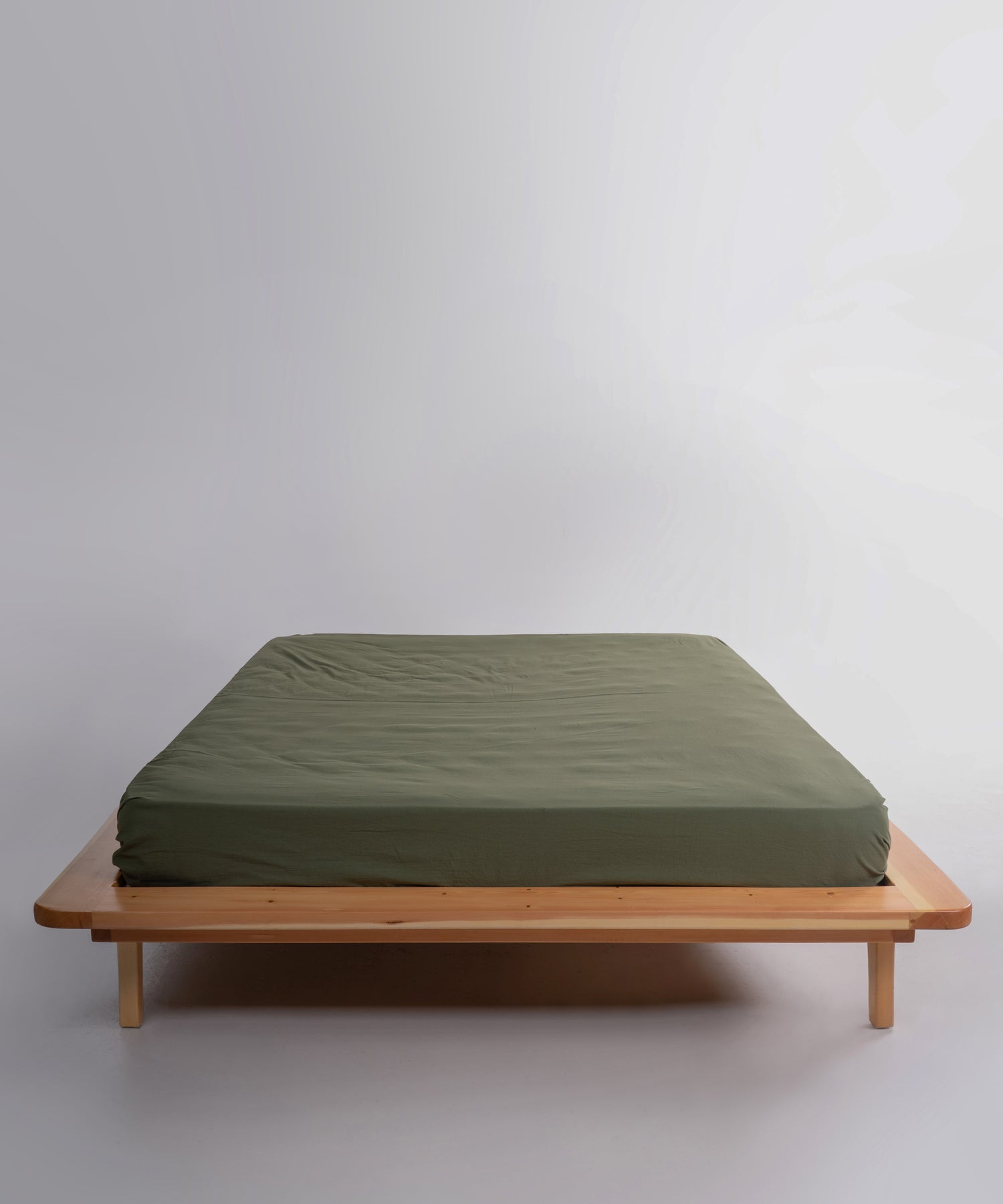 Stonewashed Capulet Olive 100% Soft Pamuk Düz Çarşaf | Limasso