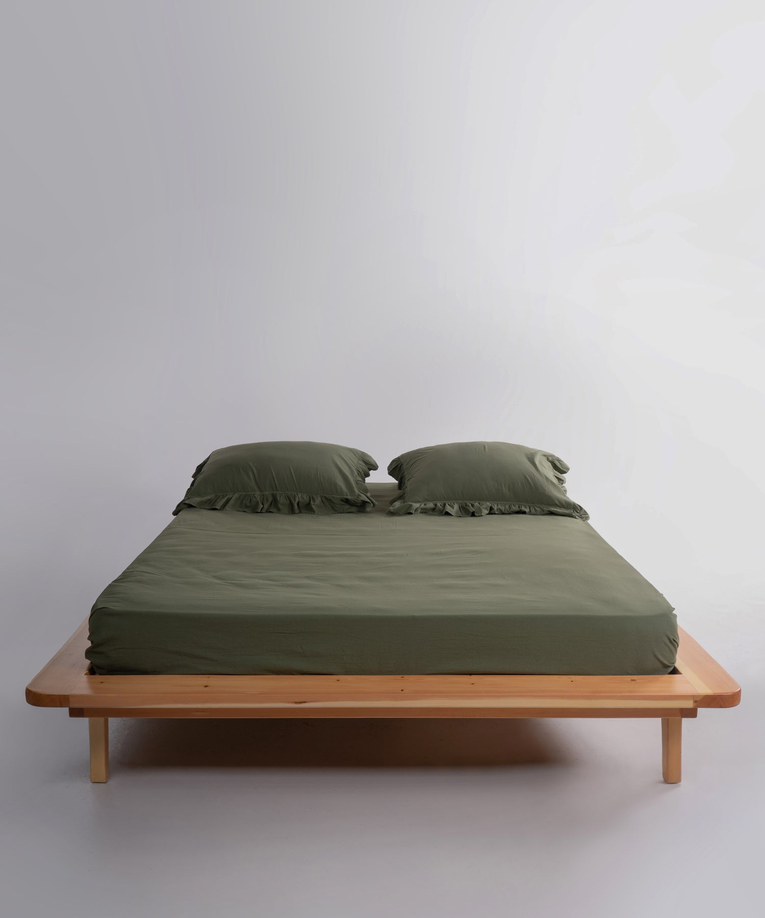 Exclusive Stonewash 100% Yıkanmış Pamuk Nevresim Takımı Capulet Olive