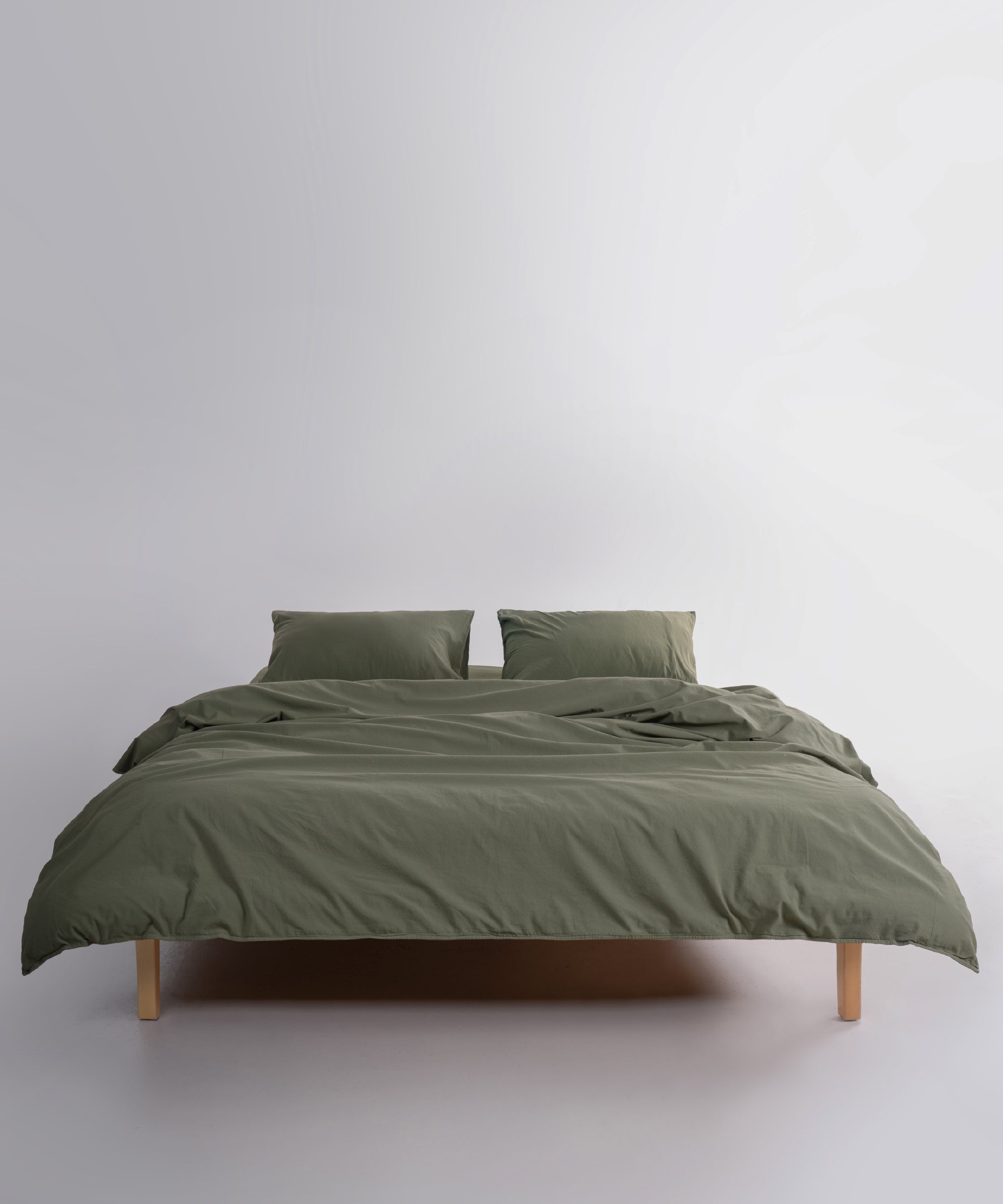 Ephesus Stonewash 100% Yıkanmış Pamuk Nevresim Takımı Capulet Olive
