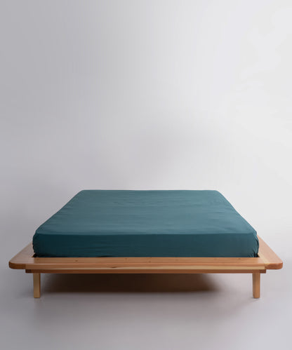 Stonewashed Dark Green 100% Soft Pamuk Düz Çarşaf | Limasso