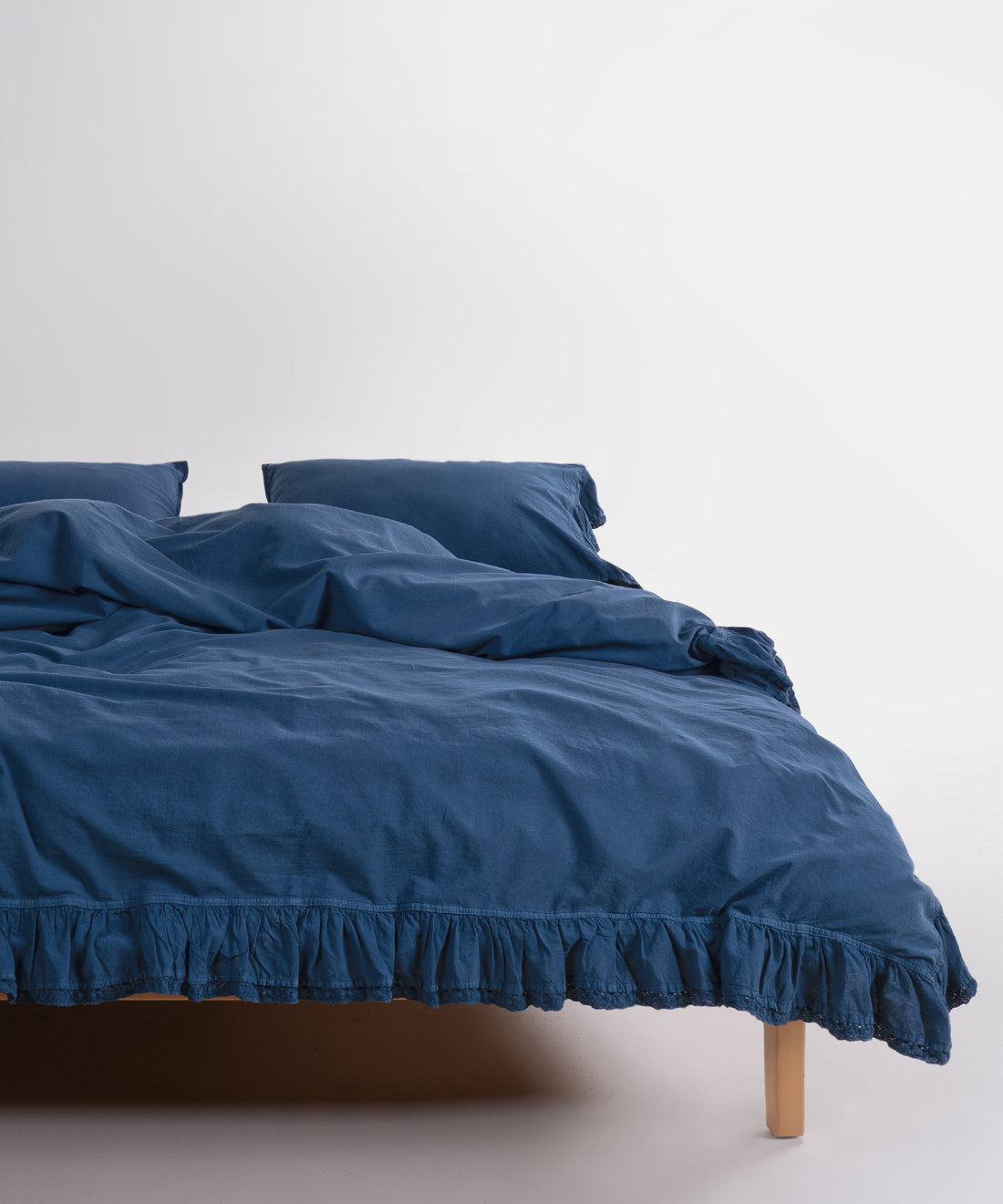 Sicilia Dress Blue %100 Pamuk Nevresim Takımı – Stonewashed | Limasso