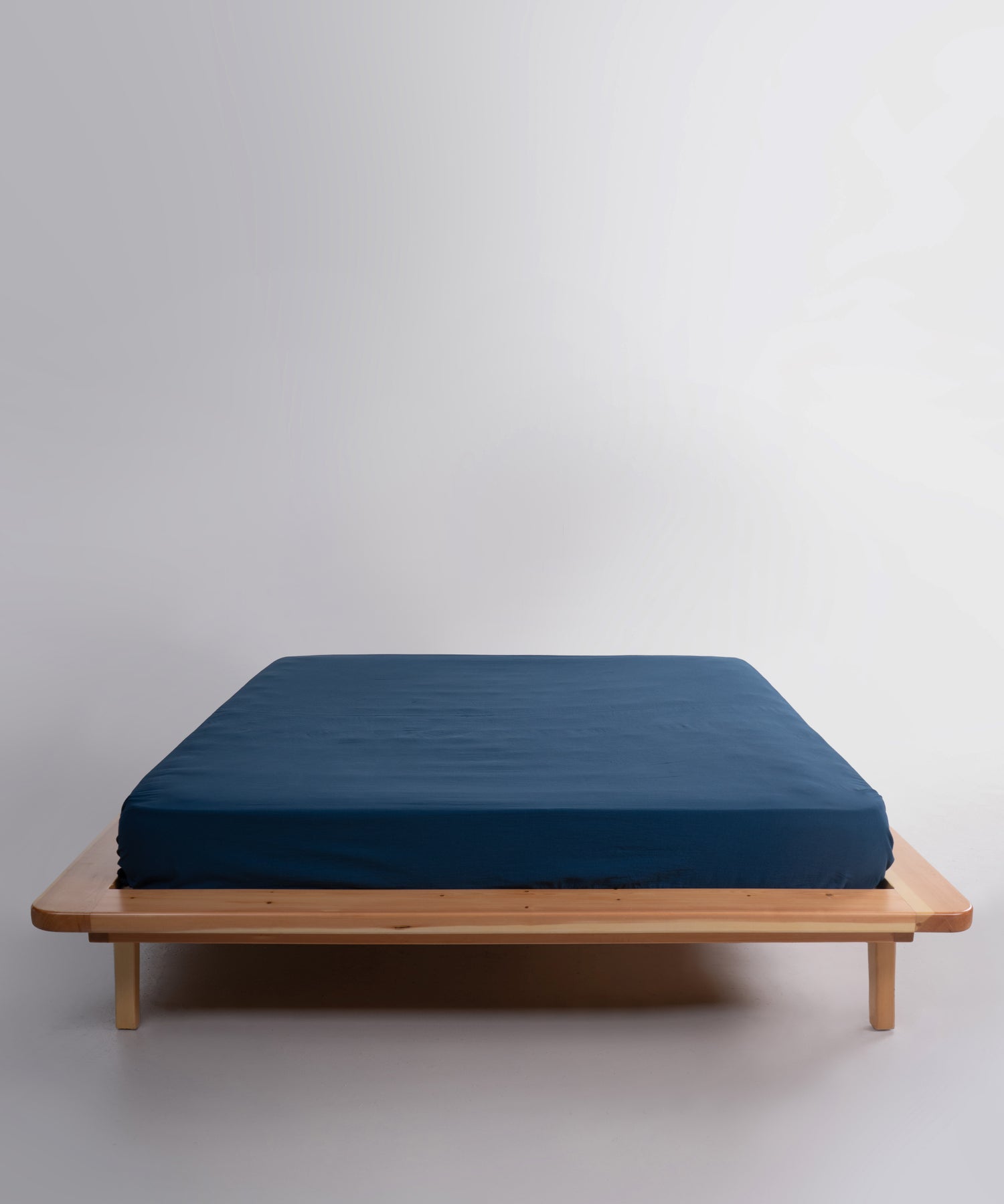 Stonewashed Dress Blue 100% Soft Pamuk Düz Çarşaf | Limasso