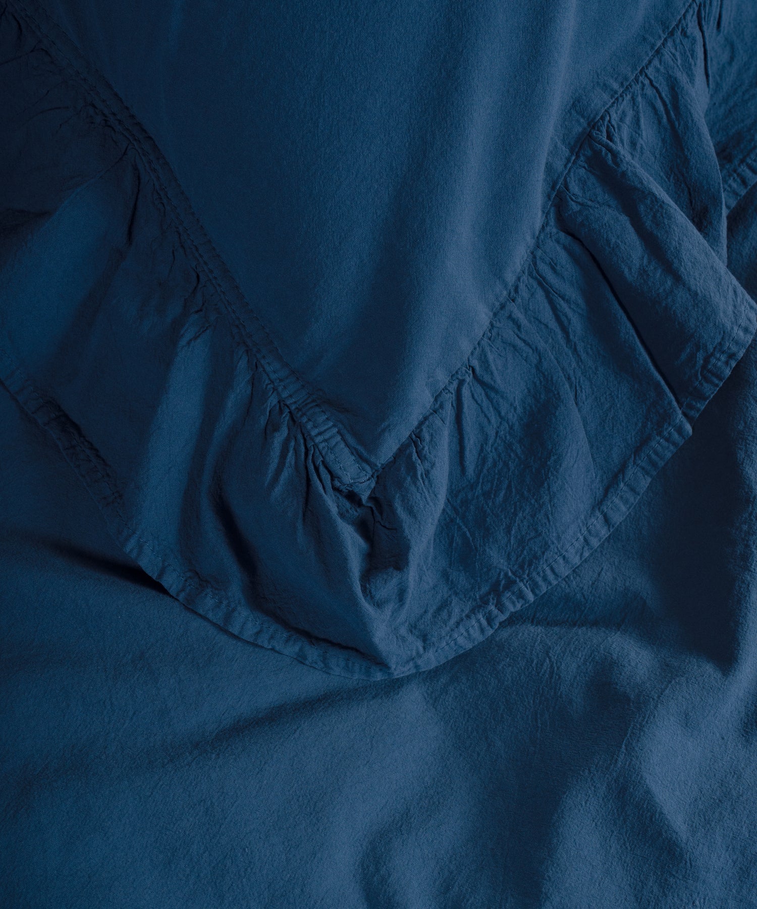 Exclusive Stonewash 100% Yıkanmış Pamuk Nevresim Takımı Dress Blue