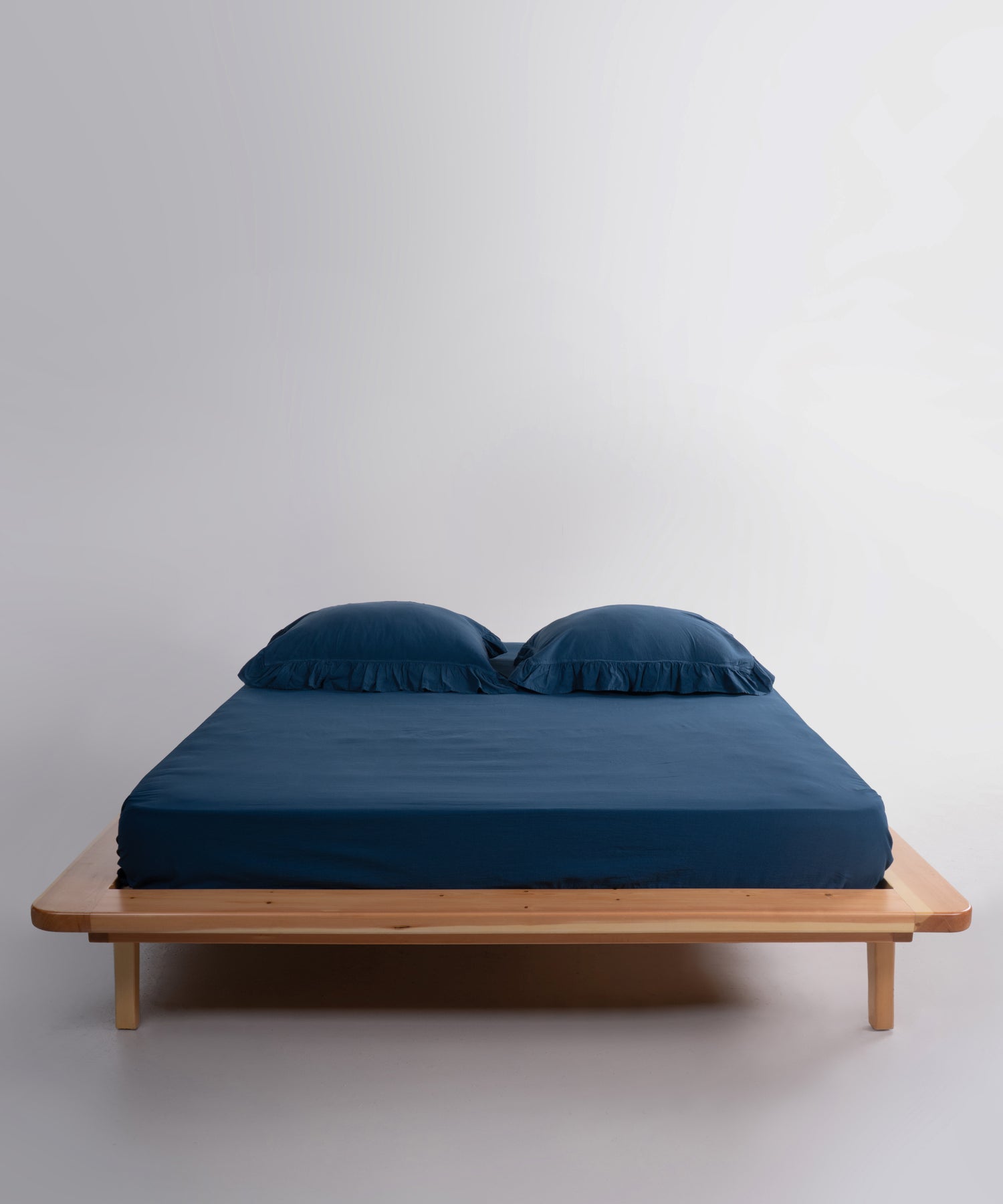 Exclusive Stonewash 100% Yıkanmış Pamuk Nevresim Takımı Dress Blue