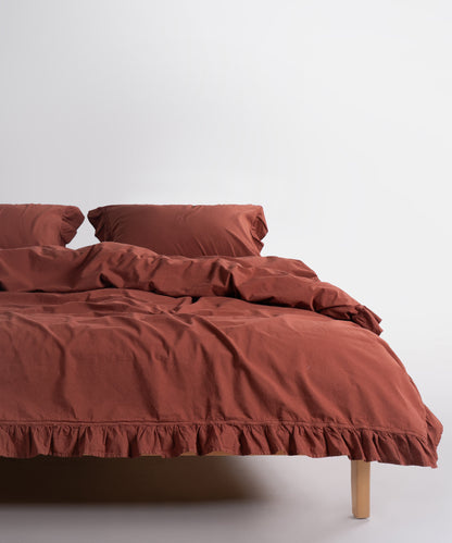 Exclusive Stonewash 100% Yıkanmış Pamuk Nevresim Seti Cinnamon Stick