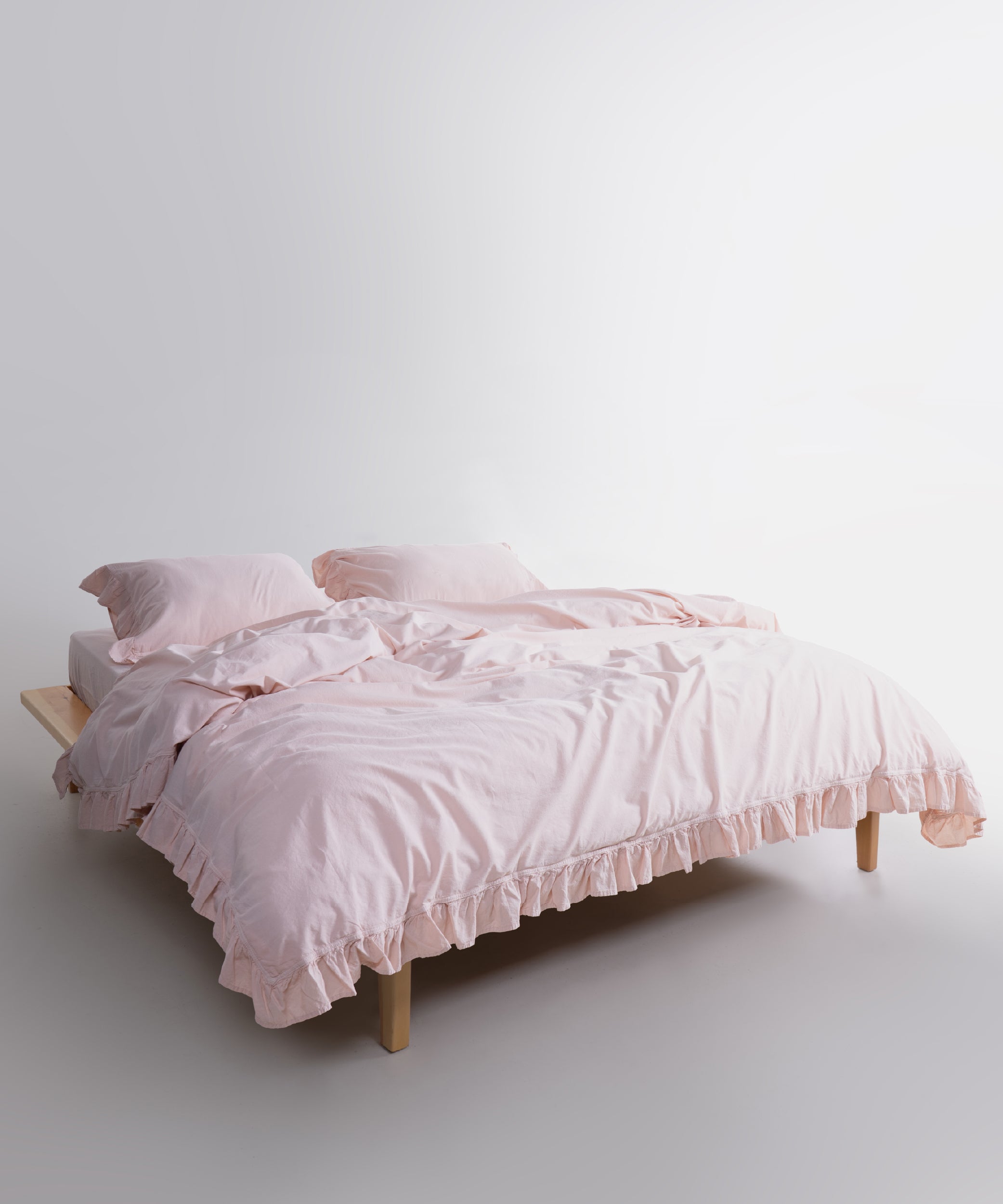 Stonewash Exclusive 100% Soft Pamuk Yastık Kılıfı Fırfırlı Pristine