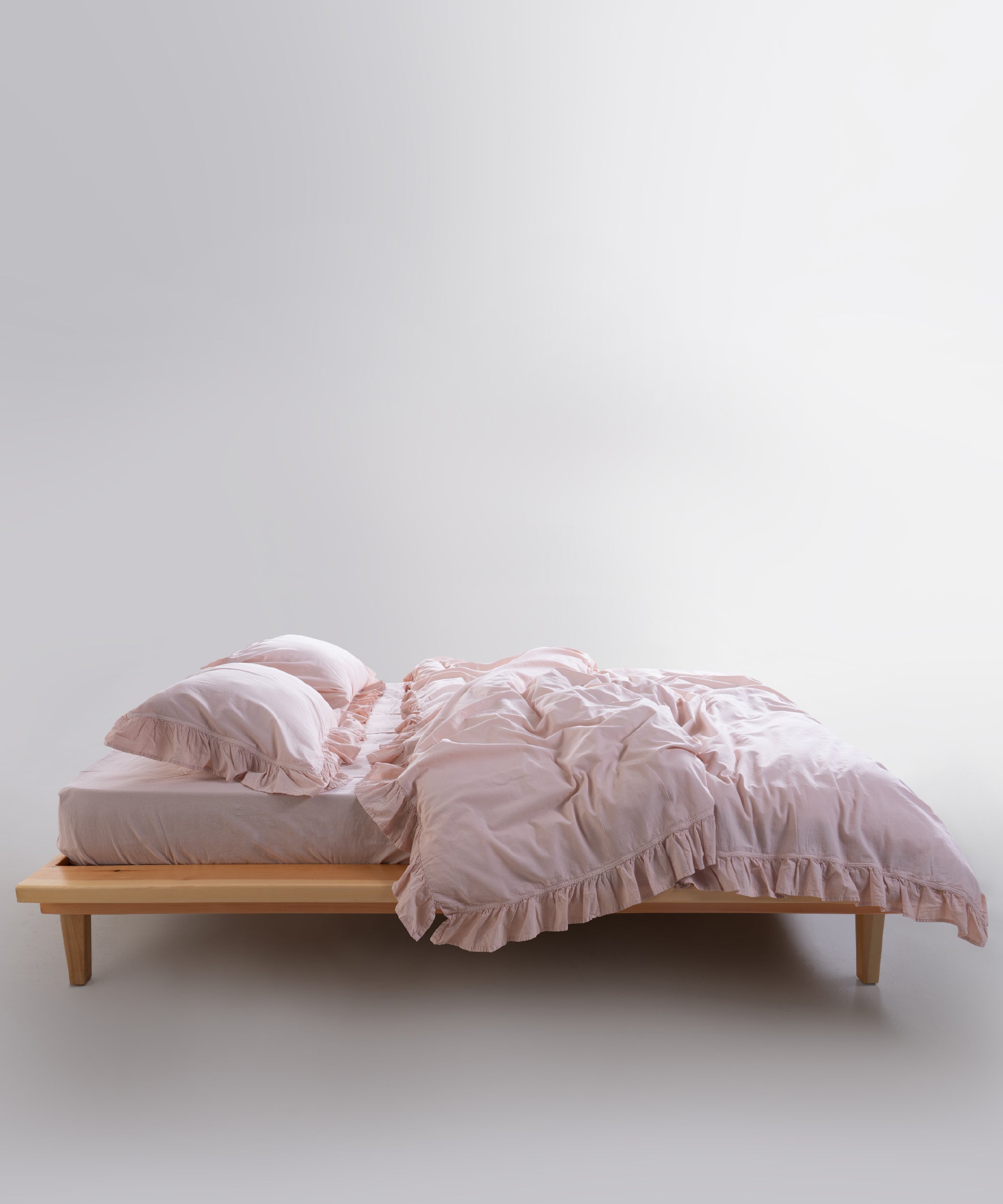 Stonewash Exclusive 100% Soft Pamuk Yastık Kılıfı Fırfırlı Pristine
