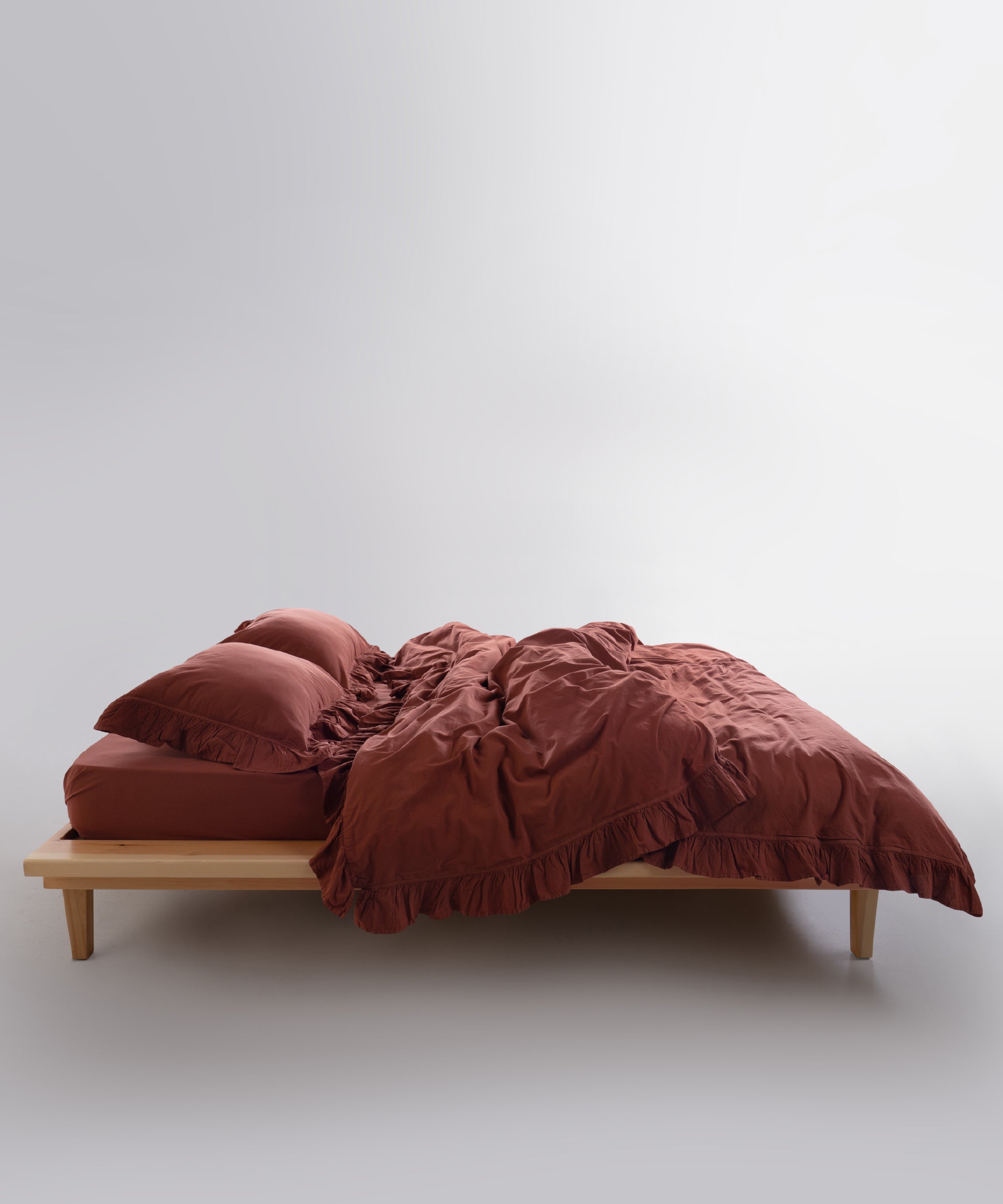 Exclusive Stonewash 100% Yıkanmış Pamuk Nevresim Takımı Cinnamon Stick
