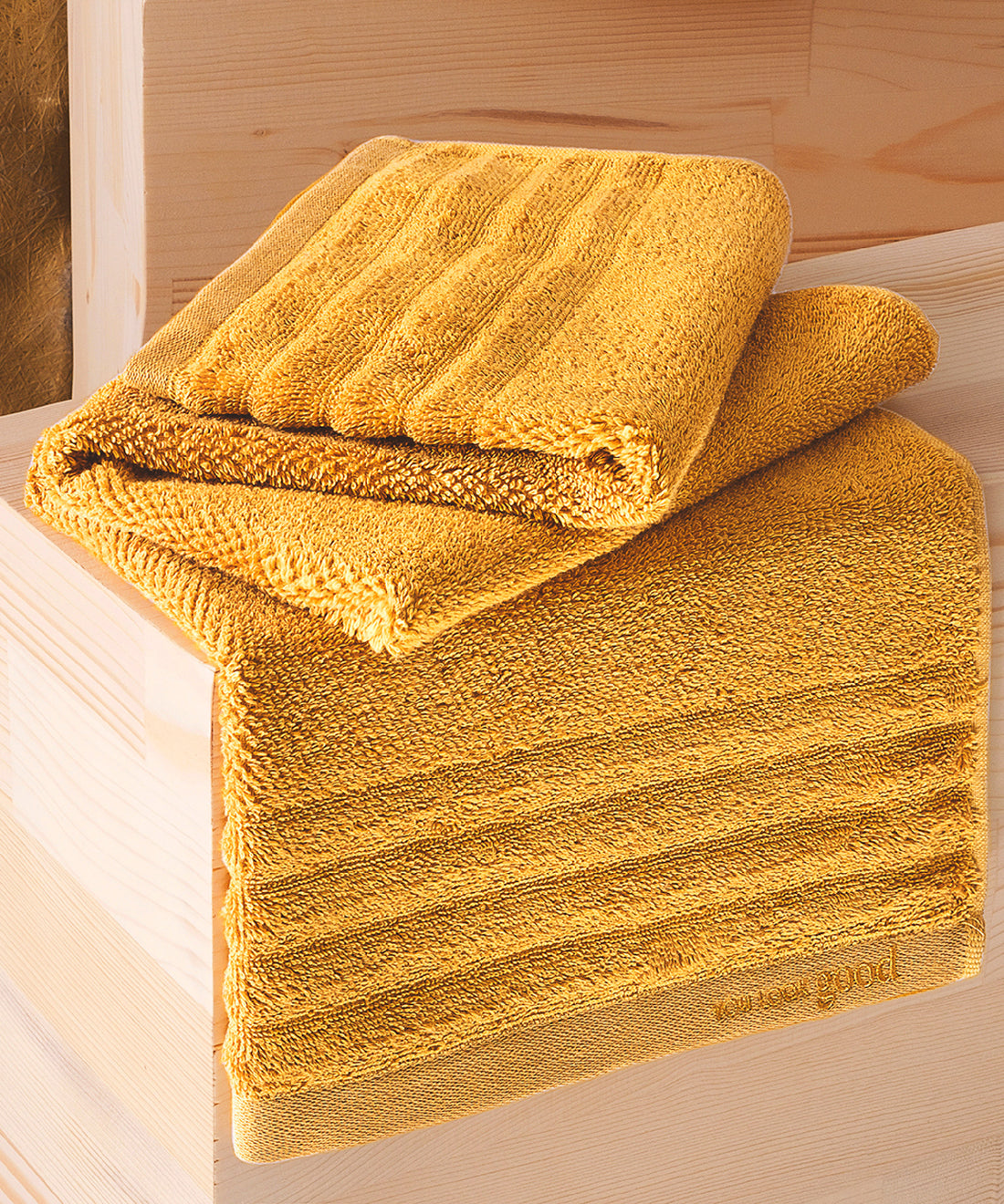 Lapis Set - 50x90cm 1 Havlu + 70x140cm 1 Havlu Mustard