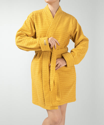 Penta - Unisex Bornoz Mustard