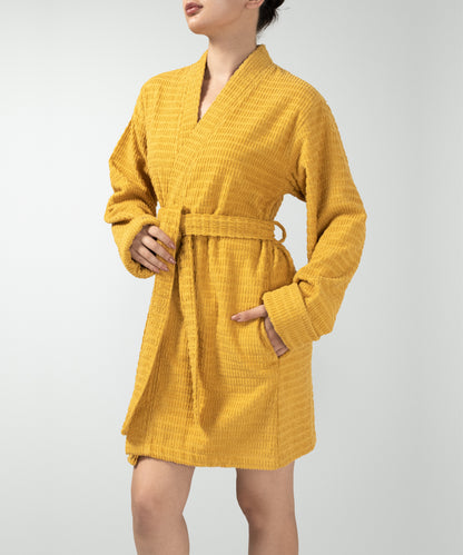 Penta - Unisex Bornoz Mustard