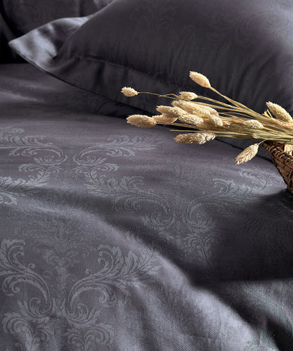 %100 Pamuk Jakarlı Nevresim Takımı Hoten - Natural Grey