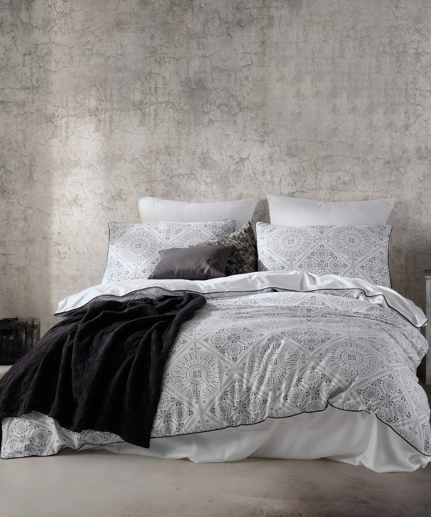 %100 Pamuk Baskılı Saten Nevresim Takımı - İskit