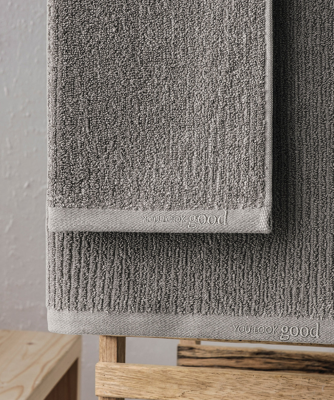 Pana Set - 50x90cm 1 Havlu + 70x140cm 1 Havlu Grey