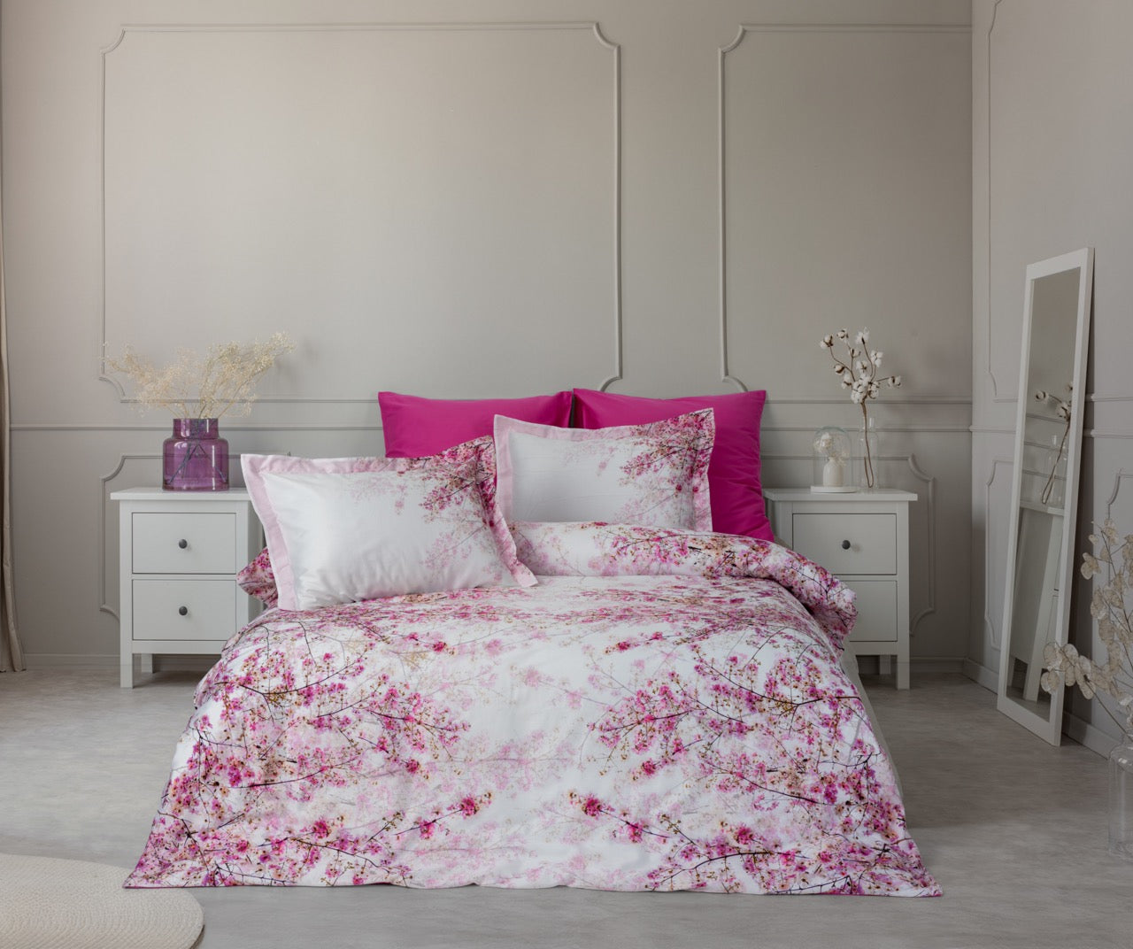 %100 Pamuk Dijital Baskılı Saten Nevresim Takımı - Krista