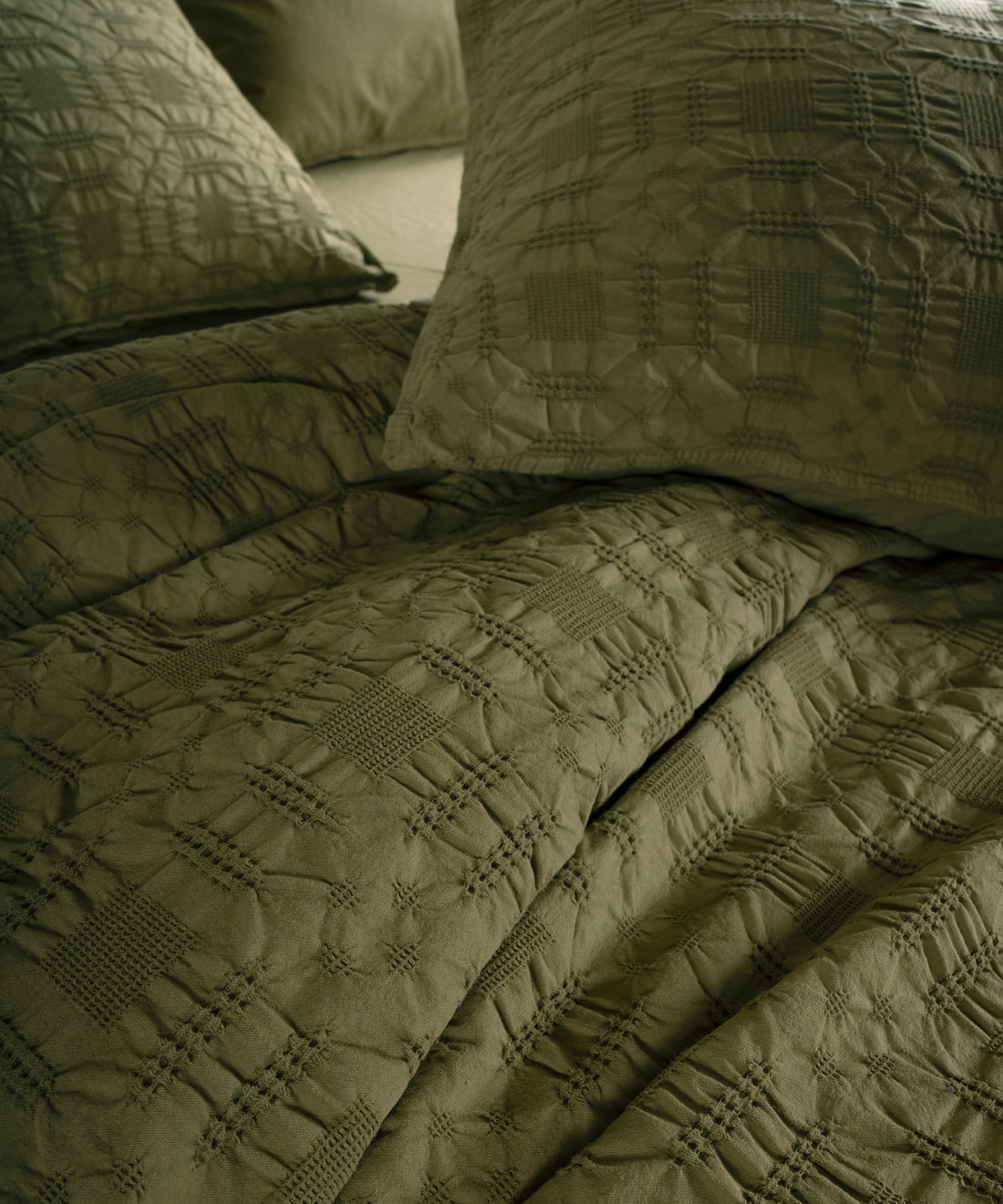 Kristal %100 Pamuk Stonewash Nevresim Takımı - Capulet Olive