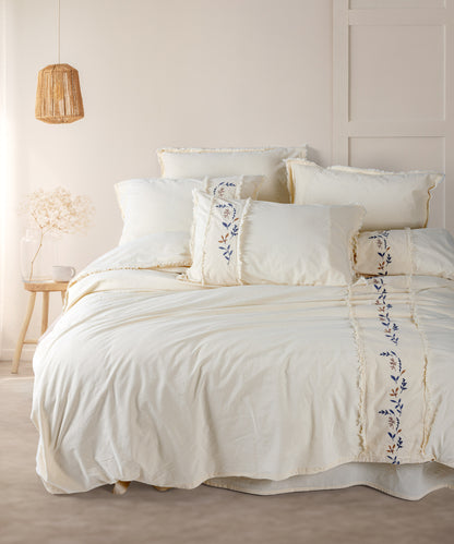 %100 Pamuk Nakışlı Nevresim Takımı - Lucyna