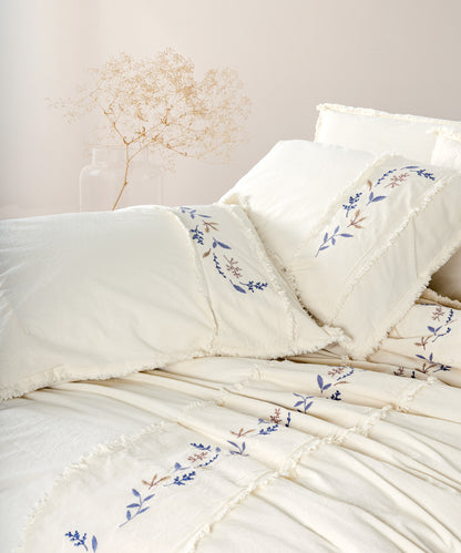 %100 Pamuk Nakışlı Nevresim Takımı - Lucyna