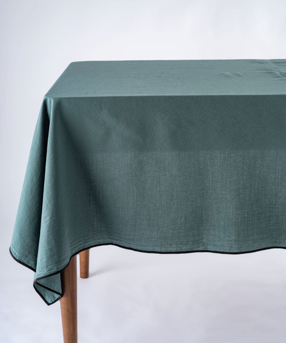 Essualte Dark Green 100% Pamuk Stonewashed Masa Örtüsü