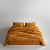 Ephesus Stonewash 100% Yıkanmış Pamuk Nevresim Takımı Mustard