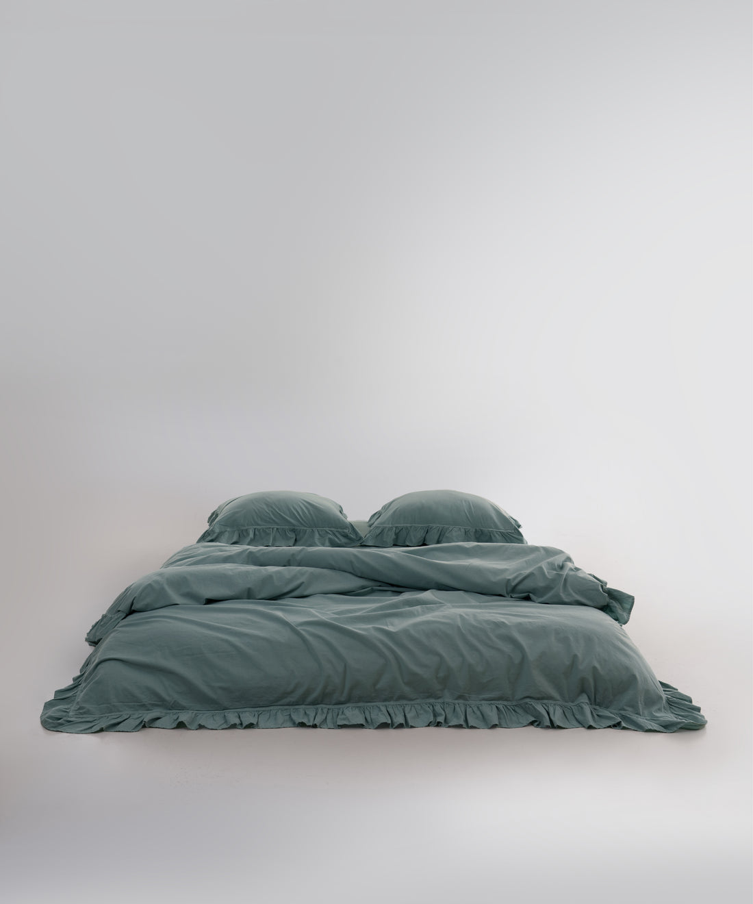 Exclusive Stonewash 100% Yıkanmış Pamuk Nevresim Seti Natural Green