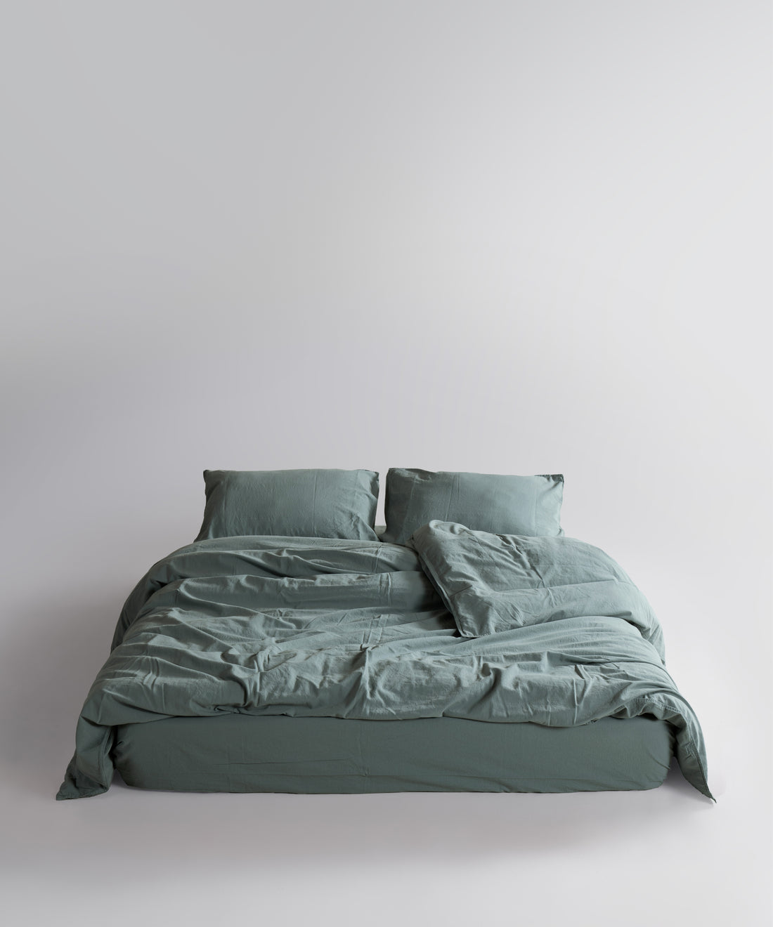 Ephesus Stonewash 100% Yıkanmış Pamuk Nevresim Seti Natural Green