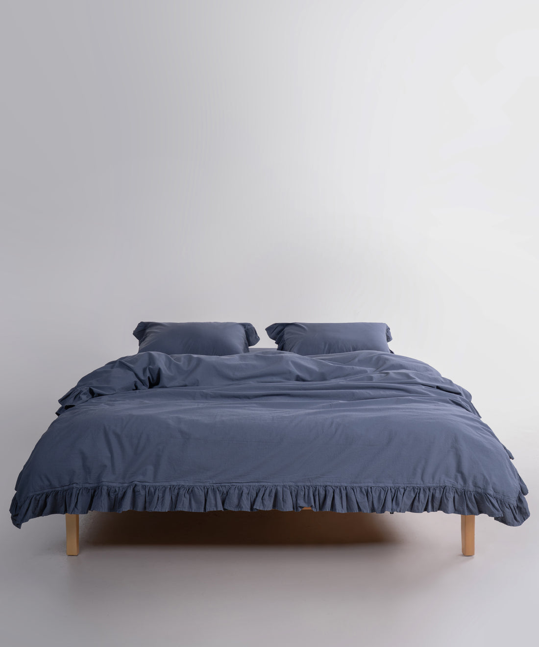 Exclusive Stonewash 100% Yıkanmış Pamuk Nevresim Takımı Natural Grey
