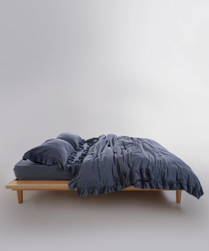 Exclusive Stonewash 100% Yıkanmış Pamuk Nevresim Takımı Natural Grey