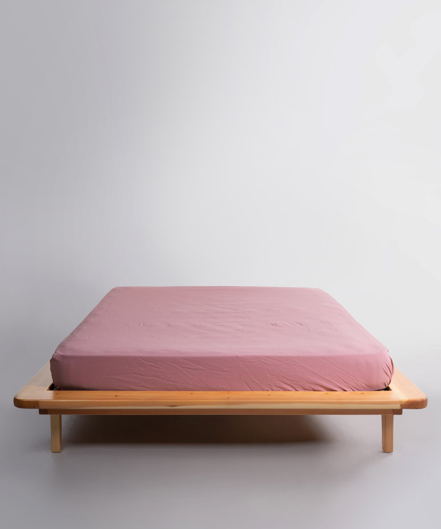Stonewashed Old Rose 100% Soft Pamuk Düz Çarşaf | Limasso