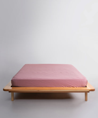 Stonewashed Old Rose 100% Soft Pamuk Düz Çarşaf | Limasso