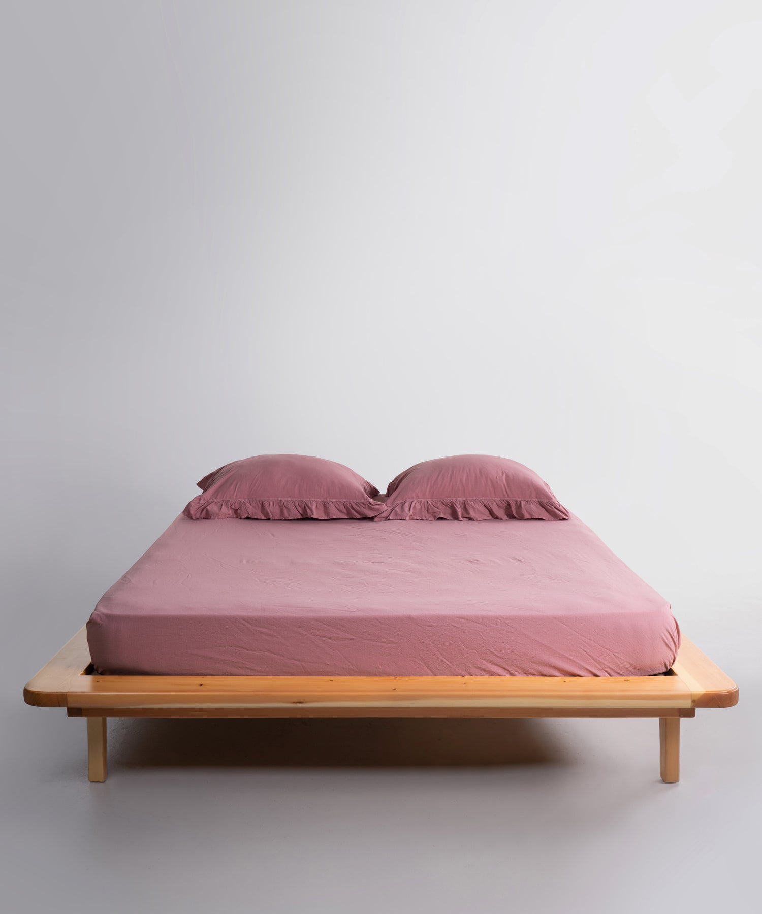 Exclusive Stonewash 100% Yıkanmış Pamuk Nevresim Takımı Old Rose