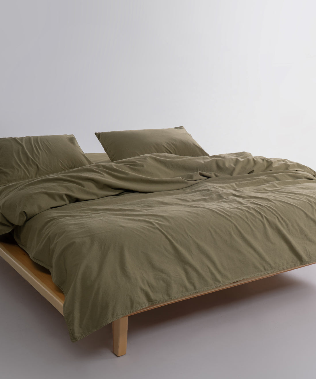 Stonewash Standart 100% Soft Pamuk Yastık Kılıfı Olive