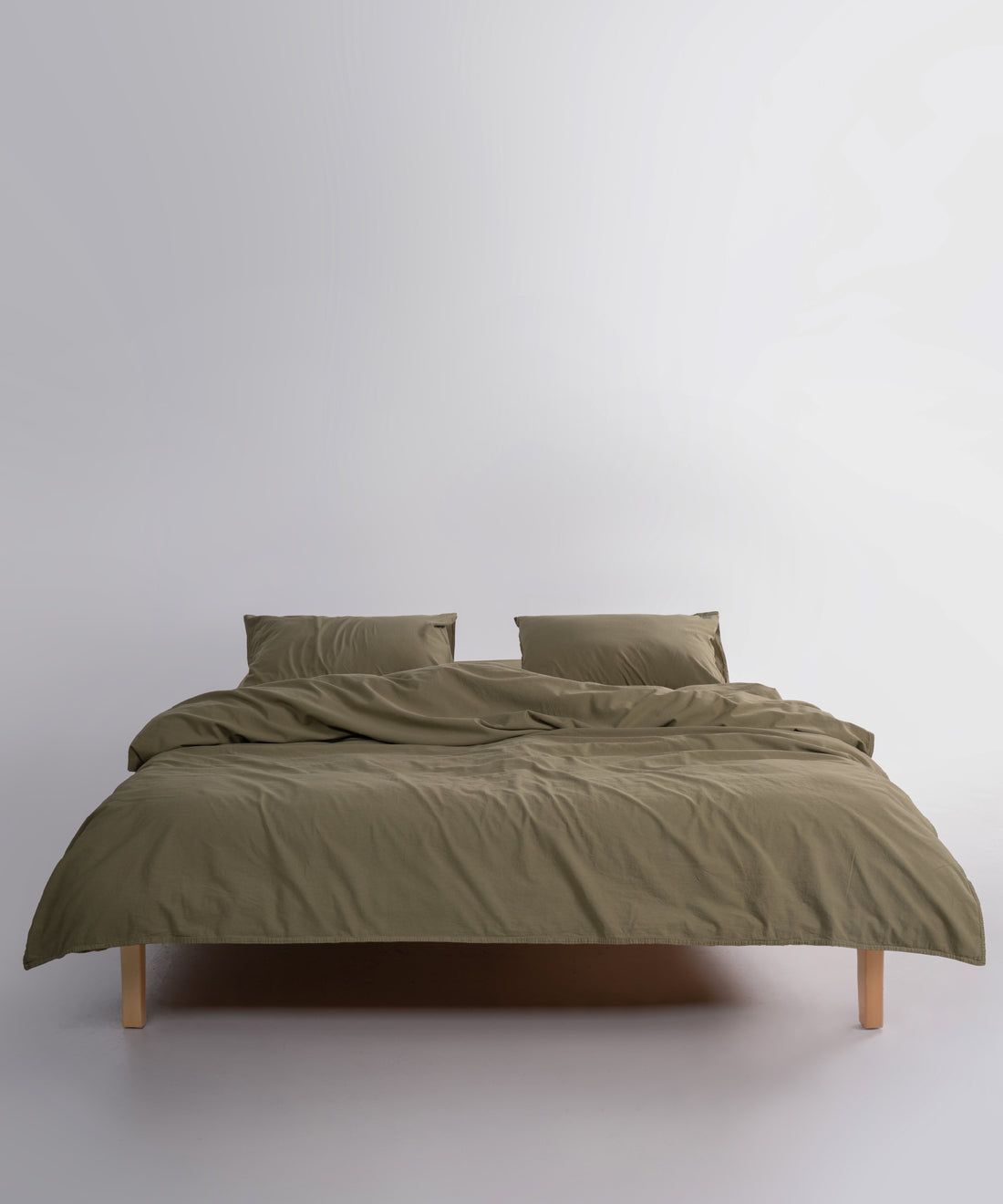 Ephesus Stonewash 100% Yıkanmış Pamuk Nevresim Seti Olive