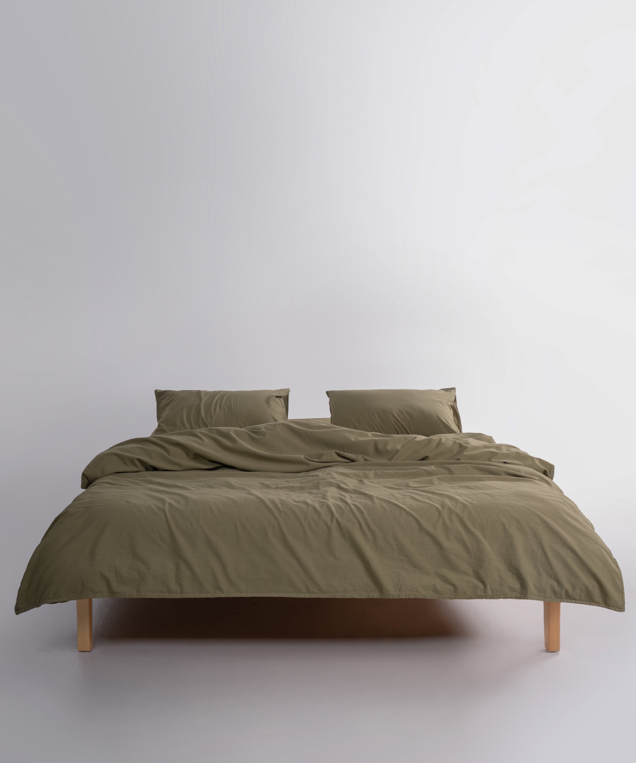 Ephesus Stonewash 100% Yıkanmış Pamuk Nevresim Seti Olive