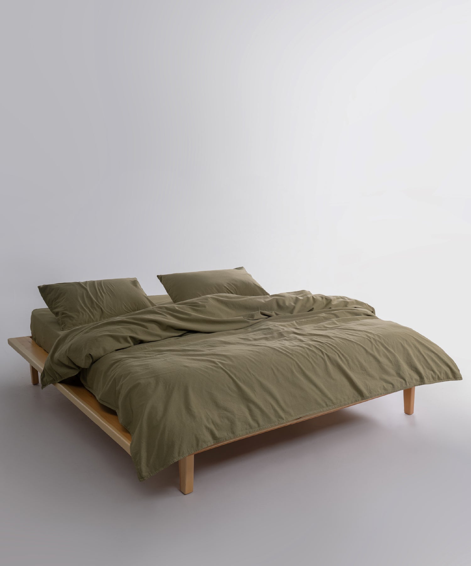 Ephesus Stonewash 100% Yıkanmış Pamuk Nevresim Seti Olive