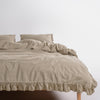 Sicilia Oxford Tan %100 Pamuk Nevresim Takımı – Stonewashed | Limasso