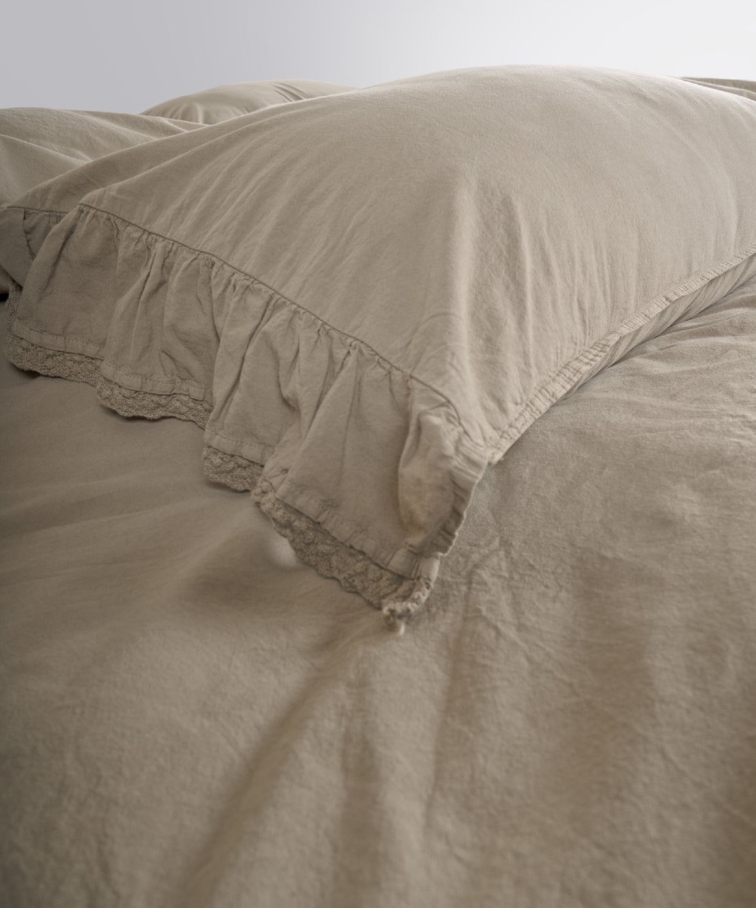 Sicilia Oxford Tan %100 Pamuk Nevresim Takımı – Stonewashed | Limasso