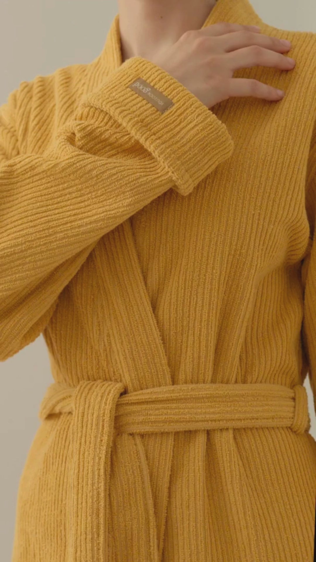 Pana - Unisex Bornoz Mustard