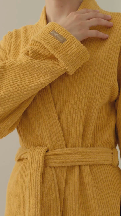 Pana - Unisex Bornoz Mustard