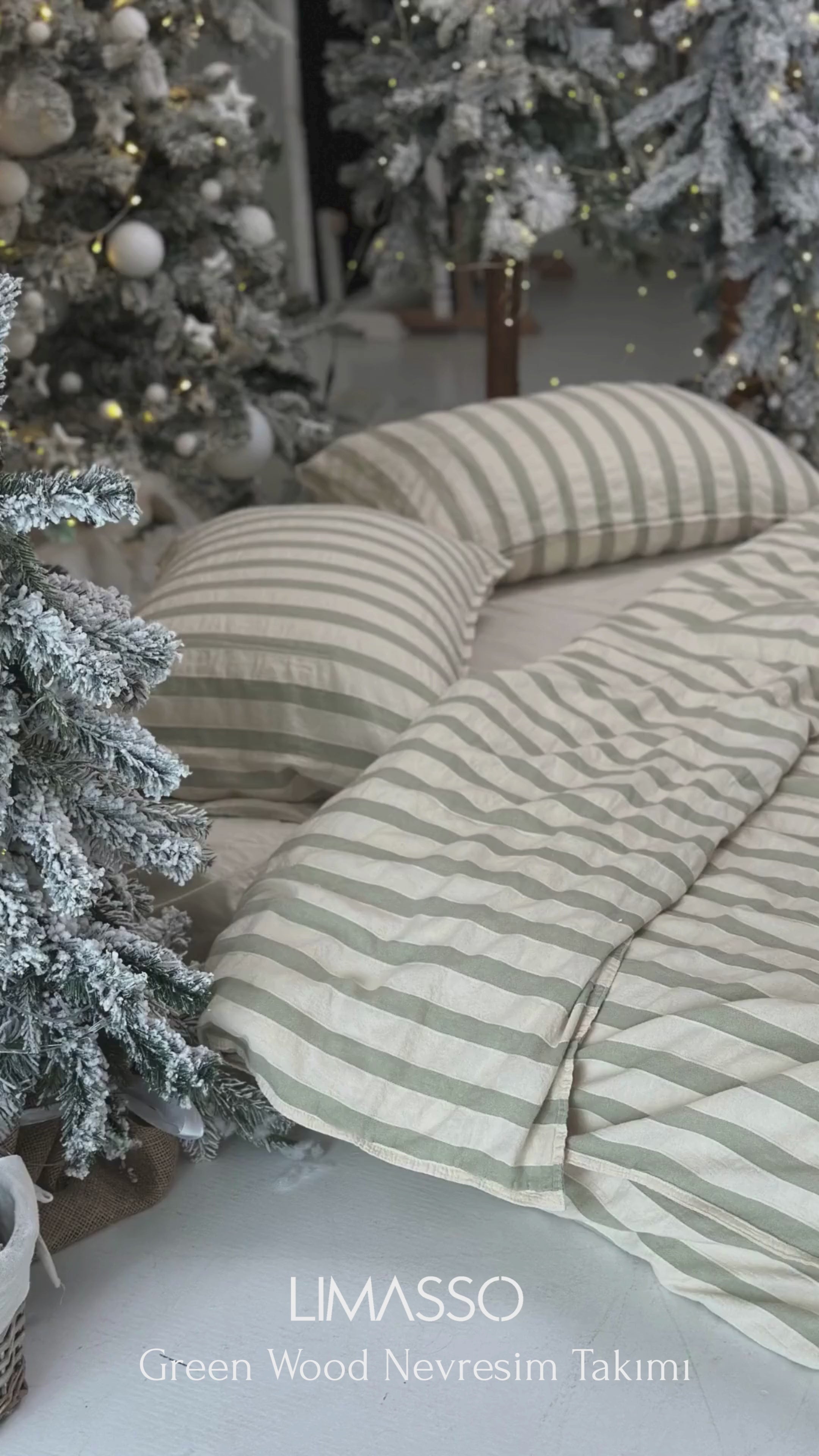 Green Wood 100% Pamuk İpliği Boyalı Nevresim Takımı