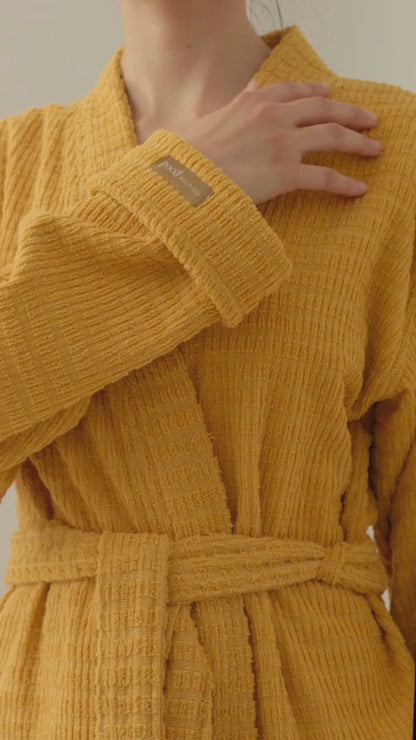 Penta - Unisex Bornoz Mustard