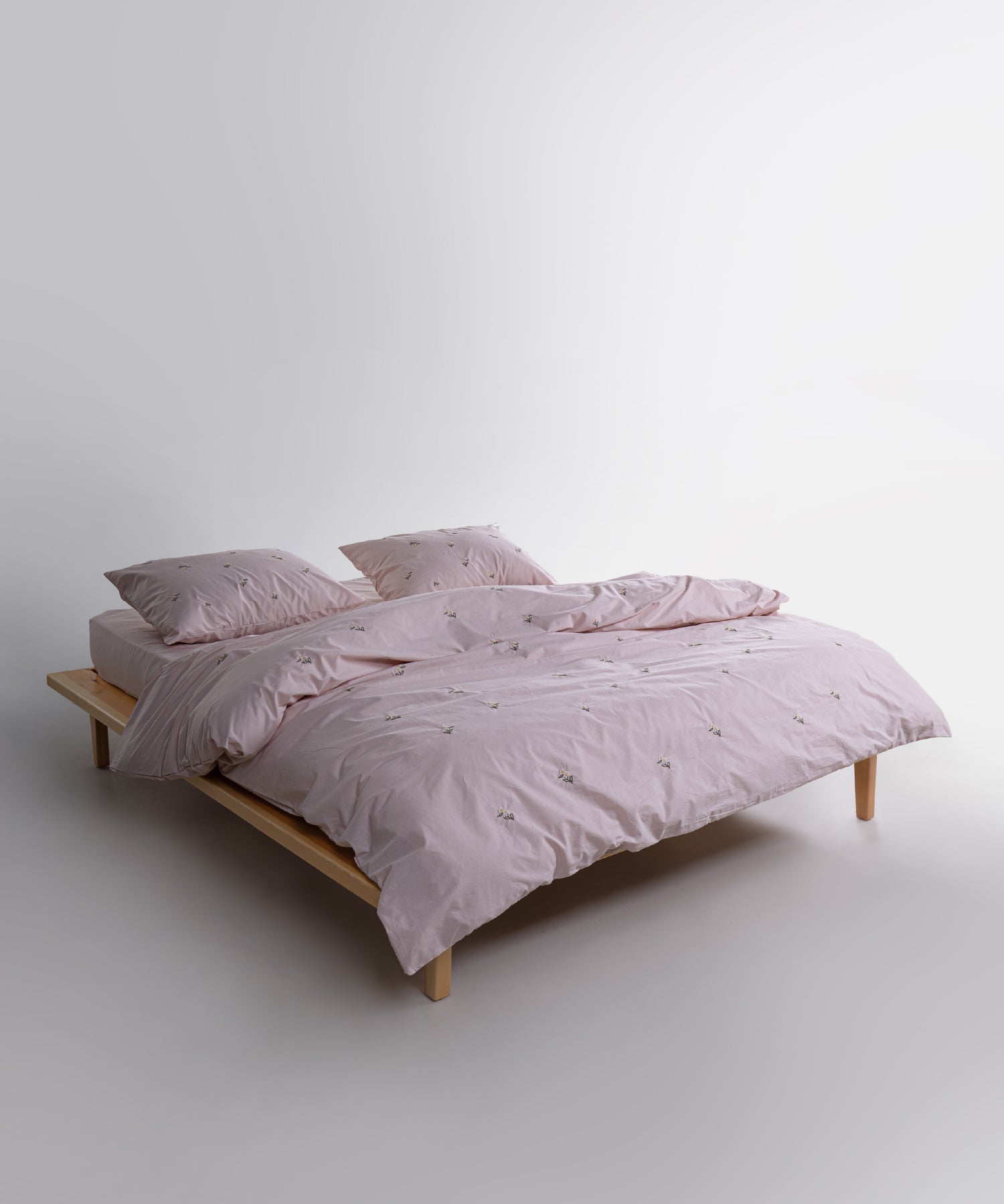 Papatya 100% Pamuk Nakışlı Nevresim Takımı - Pristine